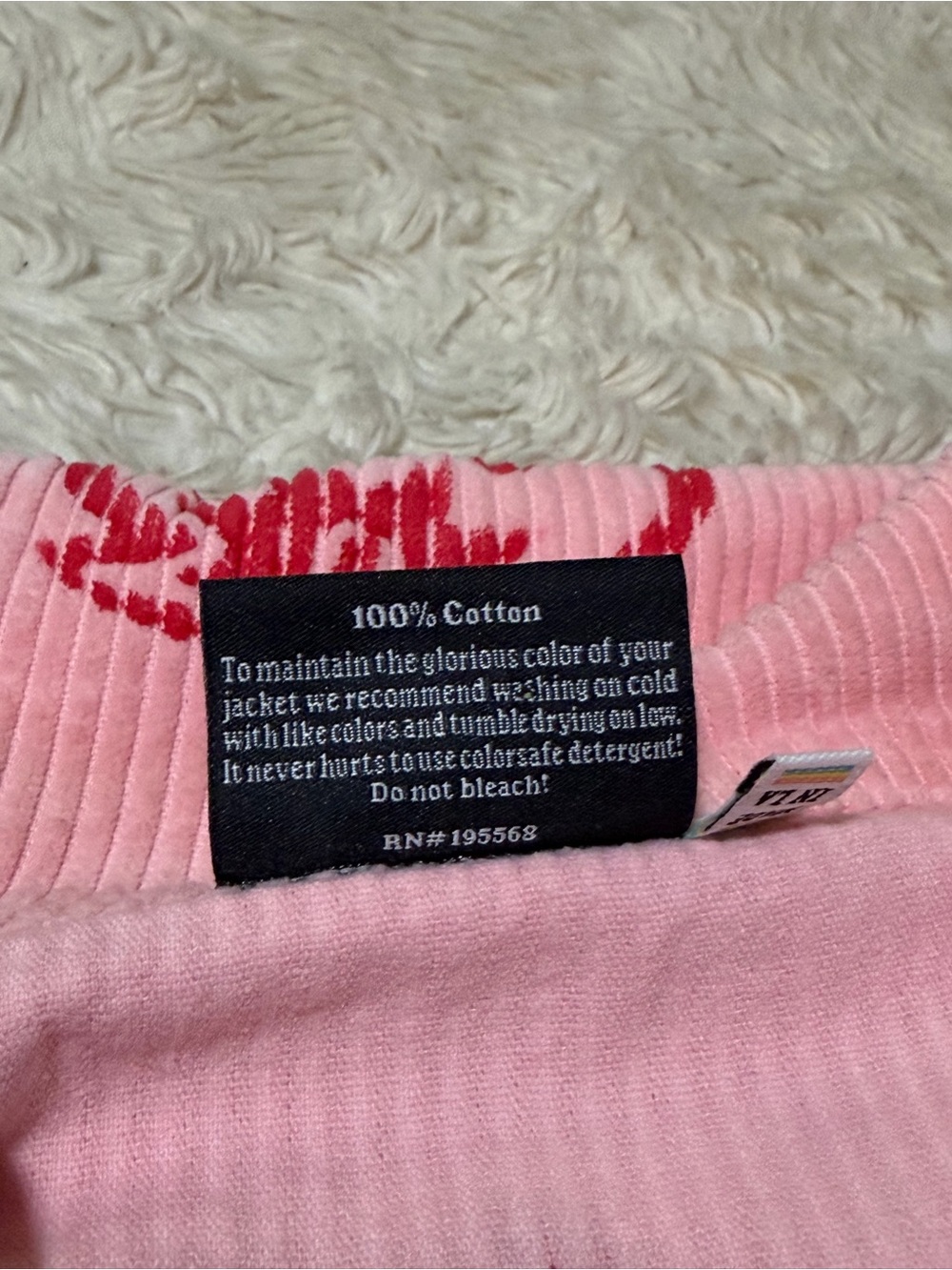 Big Bud Press Strawberry Corduroy Sailor Jacket - Size Medium - Picture 5 of 6